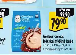 Albert Gerber cereal mléčná kaše nabídka