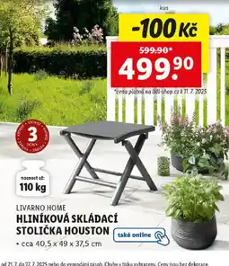 Lidl LIVARNO HOME Hliníková skládací stolička Houston nabídka