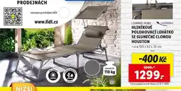 Lidl LIVARNO HOME Polohovací lehátko se sluneční clonou Houston nabídka