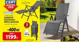 Lidl LIVARNO HOME Hliníkové polohovací křeslo Houston nabídka