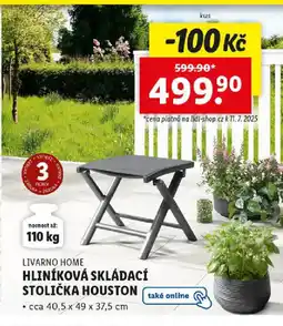 Lidl LIVARNO HOME Hliníková skládací stolička Houston nabídka