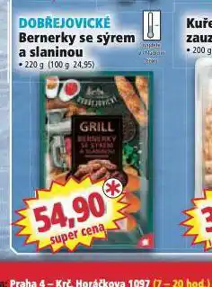Norma Bernerky se sýrem a slaninou nabídka
