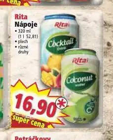 Norma Rita nápoje nabídka