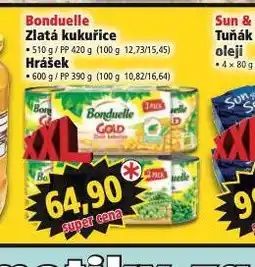 Norma Bonduelle zlatá kukuřice, hrášek nabídka