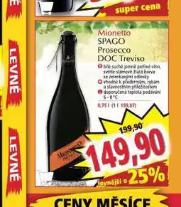 Norma Mionetto prosecco doc treviso spago nabídka