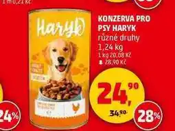 Penny Market KONZERVA PRO PSY HARYK různé druhy, 1,24 kg nabídka