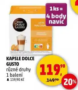 Penny Market KAPSLE DOLCE GUSTO různé druhy, 1 balení nabídka
