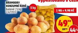 Penny Market BRAMBORY KONZUMNÍ RANÉ balené, 5 kg nabídka