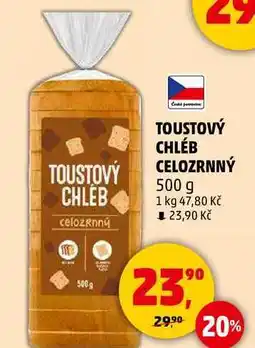 Penny Market TOUSTOVÝ CHLÉB CELOZRNNÝ, 500 g nabídka