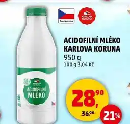 Penny Market ACIDOFILNÍ MLÉKO KARLOVA KORUNA, 950 g nabídka