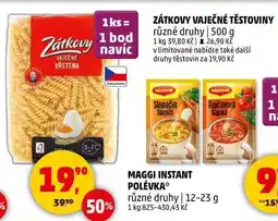 Penny Market ZÁTKOVY VAJEČNÉ TĚSTOVINY různé druhy, 500 g nabídka