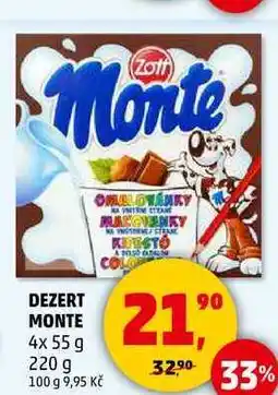 Penny Market DEZERT MONTE, 4x 55 g nabídka