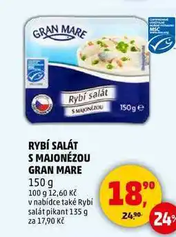 Penny Market RYBÍ SALÁT S MAJONÉZOU GRAN MARE, 150 g nabídka