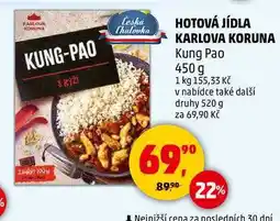Penny Market HOTOVÁ JÍDLA KARLOVA KORUNA Kung Pao, 450 g nabídka