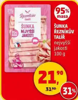 Penny Market ŠUNKA ŘEZNÍKŮV TALÍŘ nejvyšší jakosti, 100 g nabídka