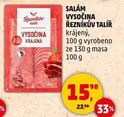 Penny Market SALÁM VYSOČINA ŘEZNÍKŮV TALÍŘ krájený, 100 g nabídka