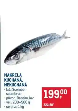 Makro Makrela kuchaná/nekuchaná nabídka
