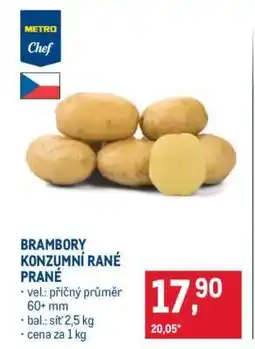 Makro BRAMBORY KONZUMNÍ RANÉ PRANÉ nabídka