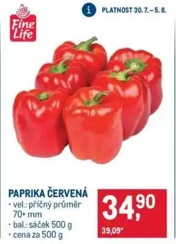 Makro Paprika červená nabídka