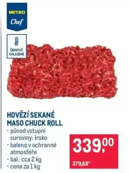 Makro Hovězí sekané maso Chuck roll nabídka