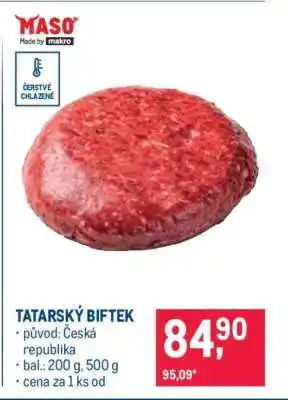 Makro Tatarský biftek nabídka