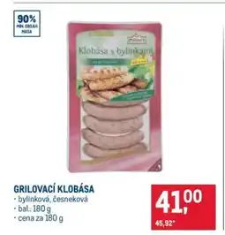 Makro Grilovací klobása nabídka