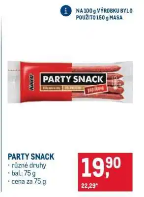 Makro PARTY SNACK nabídka
