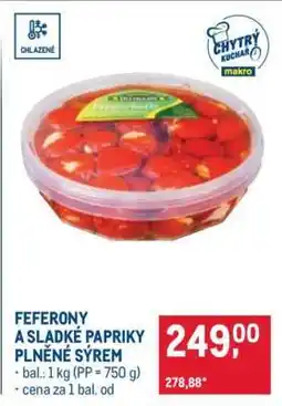 Makro FEFERONY A SLADKÉ PAPRIKY PLNĚNÉ SÝREM nabídka
