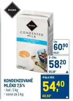 Makro KONDENZOVANÉ MLÉKO 7,5 % nabídka