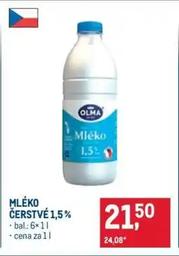Makro Mléko čerstvé 1,5 % nabídka