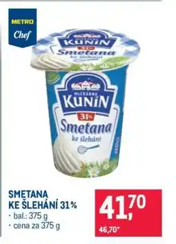 Makro Smetana ke šlehání 31 % nabídka