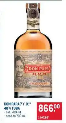 Makro DON PAPA 7 Y. O. 40 % TUBA nabídka