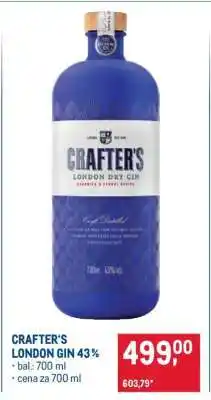 Makro CRAFTER'S LONDON GIN 43% nabídka