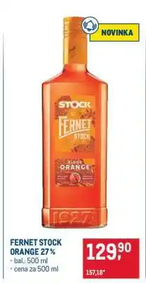Makro FERNET STOCK ORANGE 27 % nabídka