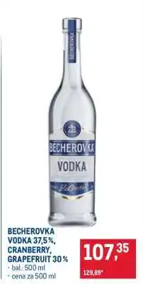 Makro BECHEROVKA VODKA 37,5%, CRANBERRY, GRAPEFRUIT 30% nabídka