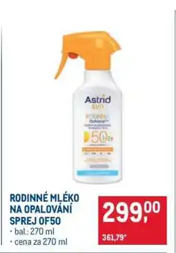 Makro RODINNÉ MLÉKO NA OPALOVÁNÍ SPREJ OF50 nabídka
