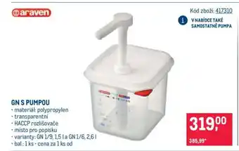 Makro GN s pumpou nabídka