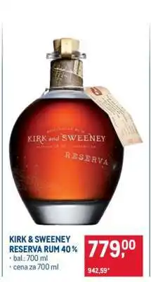 Makro KIRK & SWEENEY RESERVA RUM 40 % nabídka