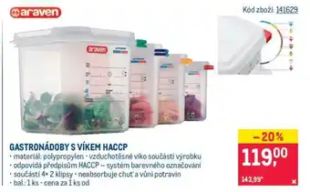 Makro GASTRONÁDOBY S VÍKEM HACCP nabídka