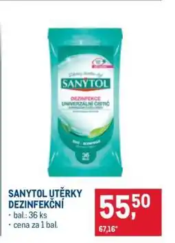 Makro SANYTOL UTĚRKY DEZINFEKČNÍ nabídka