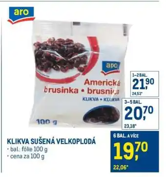 Makro KLIKVA SUŠENÁ VELKOPLODÁ nabídka