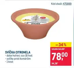 Makro SVÍČKA CITRONELA nabídka
