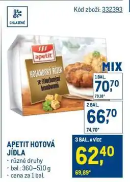 Makro APETIT HOTOVÁ JÍDLA nabídka