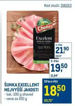 Makro ŠUNKA EXCELLENT NEJVYŠŠÍ JAKOSTI nabídka