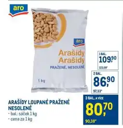 Makro ARAŠÍDY LOUPANÉ PRAŽENÉ NESOLENÉ nabídka