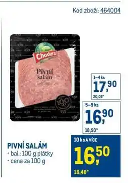 Makro Pivní salám nabídka