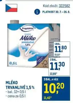 Makro Mléko trvanlivé 1,5 % nabídka