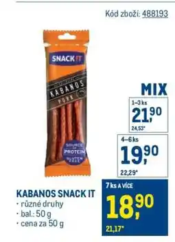 Makro KABANOS SNACK IT nabídka