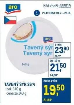 Makro TAVENÝ SÝR 26 % nabídka