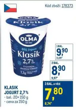 Makro Klasik jogurt 2,7 % nabídka